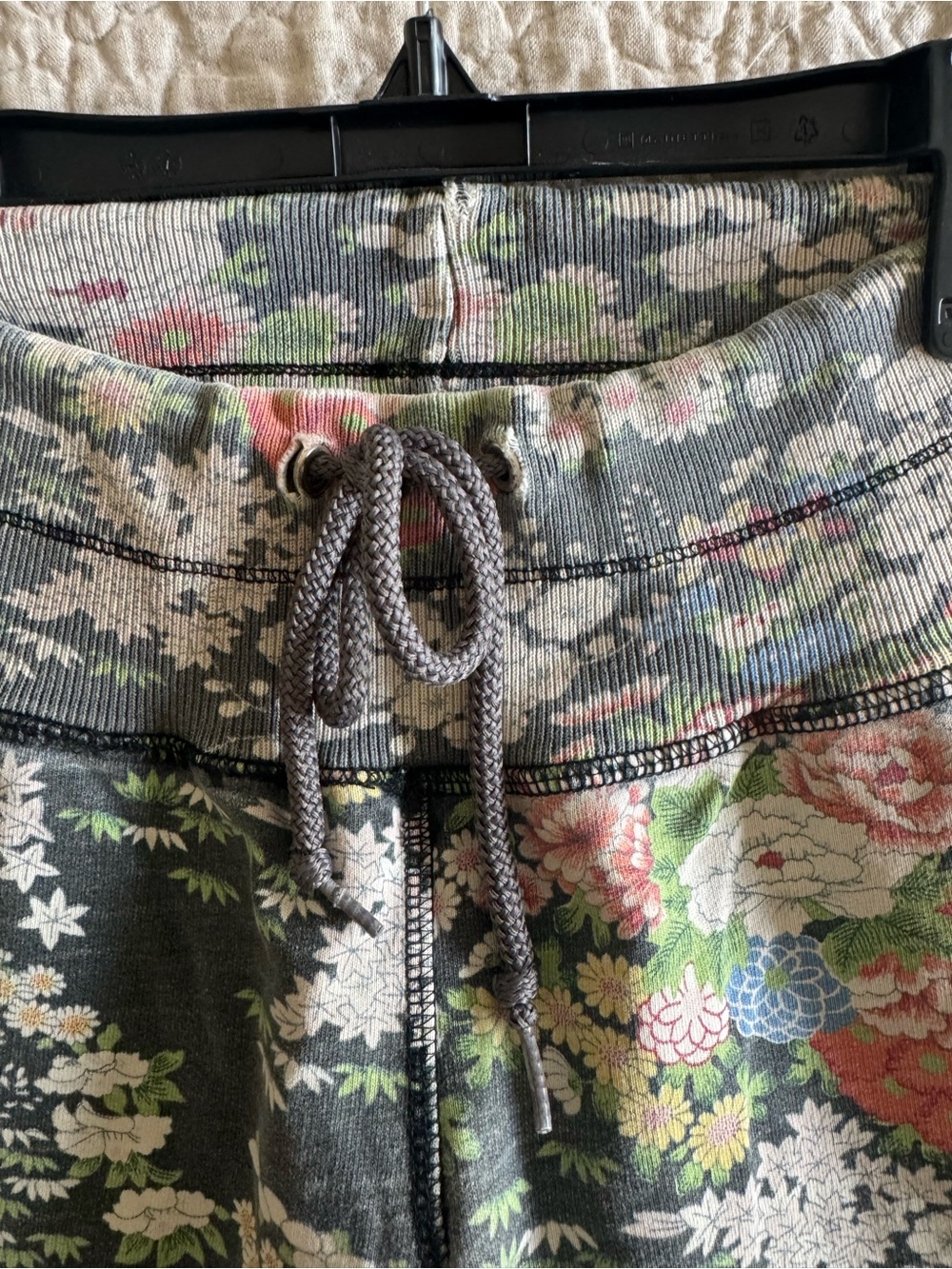 Lucky Brand Gray Floral Wide-Leg Pants Y2K XXS - Picture 4 of 13